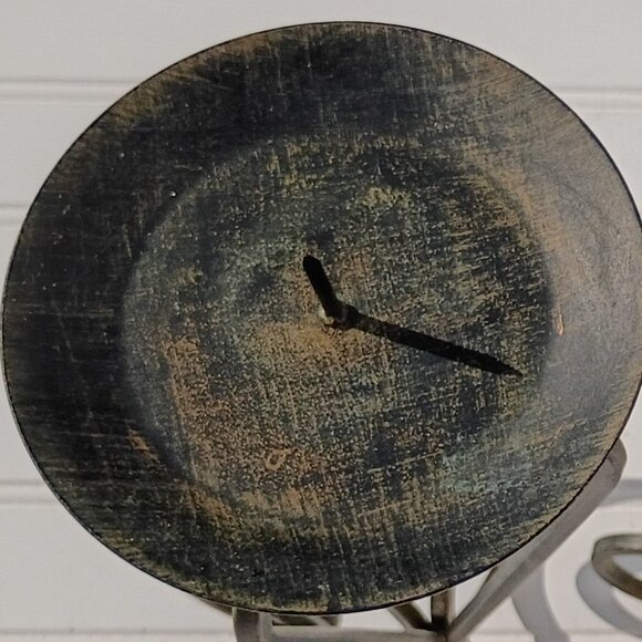 Pair of Wrought Iron Candle Holders Black Gold Scroll French Country Candlestick - Picture 8 of 11